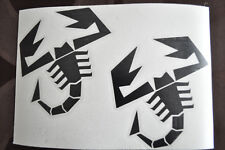 STICKERS LOT DE 2  ABARTH SCORPION AUTO TUNING FIAT 80X85mm 