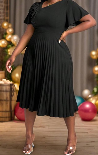 Robe col asymétrique - robe, à