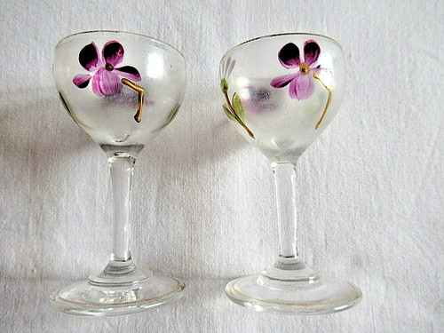 Verres emailles liqueur - a,