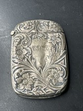 Ancien Pyrogene Box Boite A Alumette Argent Massif Art Nouveau 1930