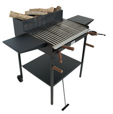 Barbecue À Charbon Et Bois