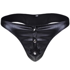 String Homme Slip en Cuir