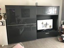 Meuble Bois télé rangement tiroir  CINELINE créateur CINNA porte coulissante 