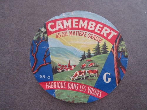 Etiquette vintage camembert - vintage,