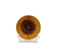 Gratte-ail rond sur pied en céramique jaune marron 10,5 x 2,5 cm env