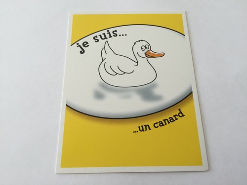 Carte suis canard pièce - je, un