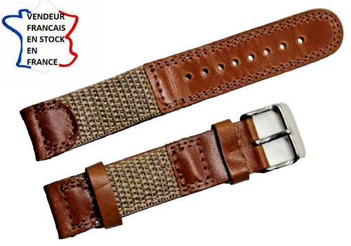 Bracelet montre 18mm tissu - bracelet, montre;18mm;tissu