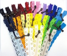 Fermeture éclair 20 cm aspect dentelle Maille Nylon 3 mm non séparable