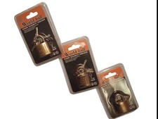 Lot 3 Cadenas -25mm - 3 clés - Laiton - Valise Casier Bagage Tiroir etc ...