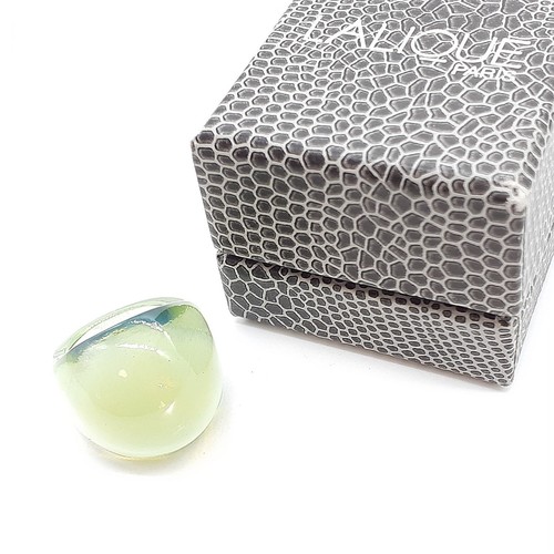 Bague cabochon cristal lalique - cristal,