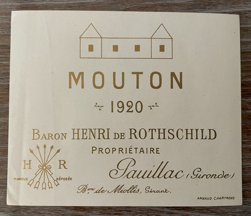 étiquette château mouton - Étiquette,