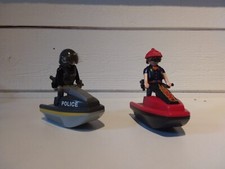PLAYMOBIL LOT JET SKI POLICE/ BANDIT INTERVENTION ACCESSOIRES MER PLAGE 