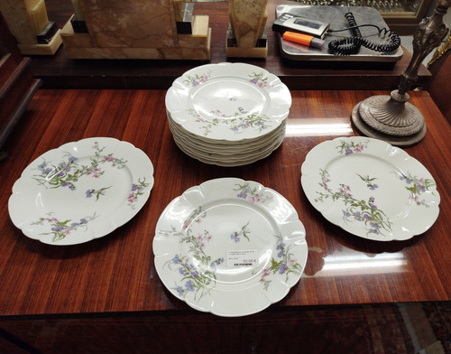 Assiettes porcelaine de - 12, en
