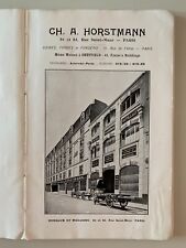ANCIEN CATALOGUE DEBUT XXe ACIERS & OUTILS HORSTMANN - PARIS