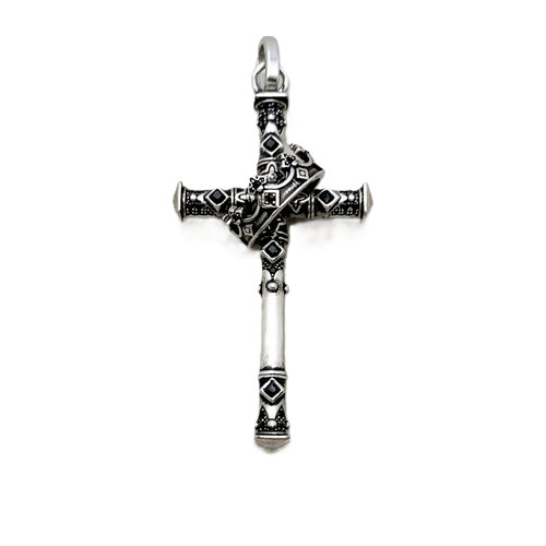 Pendentif croix argent - pendentif,