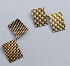 Boutons de manchette Gaétan de Percin or 18k et argent  vintage luxe cufflinks