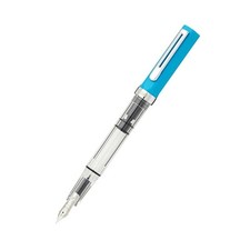 Stylo plume TWSBI ECO bleu céruléen plume fine remplissage piston barillet tr...
