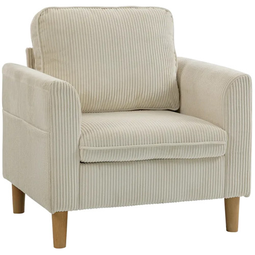 Homcom fauteuil salon - homcom, velours