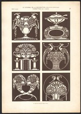 1910 Lithographie Vignettes