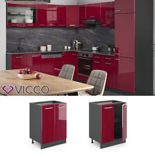 Meuble de cuisine, élément haut, élément bas, cuisine intégrée,anthracite, VICCO