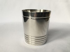 CHRISTOFLE Époque Art Deco TIMBALE en MÉTAL ARGENTÉ Modèle ONDULATION