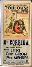 Saavedra Gde Corrida de Gala Toulouse 1956 Affiche Originale Taureau Sport