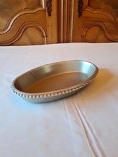 Plat De Cuisson Présentation En Aluminium Ovale Ancien Vintage