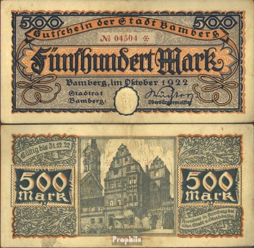 Bamberg argent inflation le - argent, d´inflation