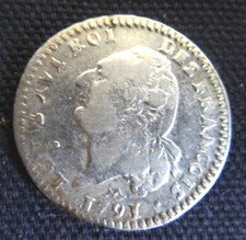 15 sols  - Louis XVI type "FRANÇOIS" 1791  Montpellier  piéce argent rare TBE