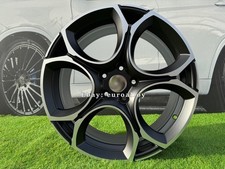 4X R17 Pouce 5X112 VW New Style Noir Poli Demi Mat Roues : Pour Golf Jetta