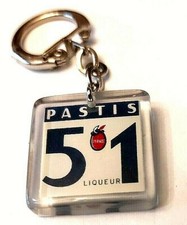PORTE-CLES authentique ✸ PASTIS 51 ✸ LIQUEUR ✸ PERNOD ✸petit modèle✸Keychain-钥匙圈
