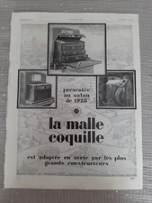 Publicité de presse ancienne Malle coquille de 1929 - Old paper advertisement