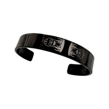 BRACELET JONC NOIR EN ACIER