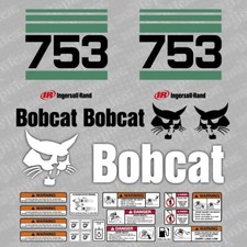 Kit autocollants / stickers de remplacement pour chargeuse Bobcat 753