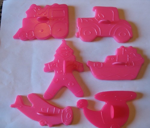 Set pink plastic - of,