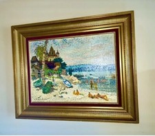tableau ancien huile sur toile signé Pierre Boudet