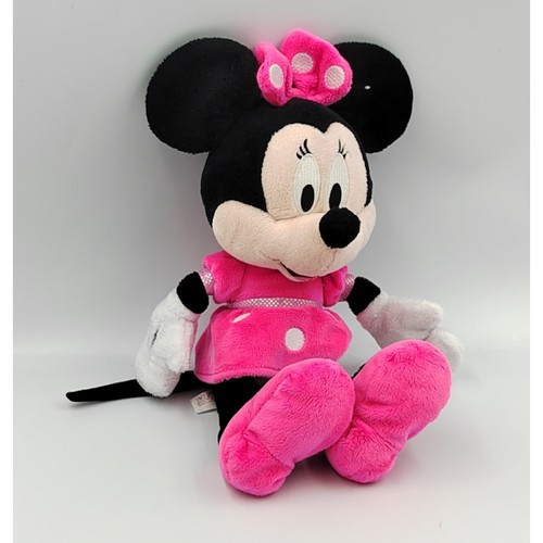 Peluche minnie robe rose fluo - peluche,