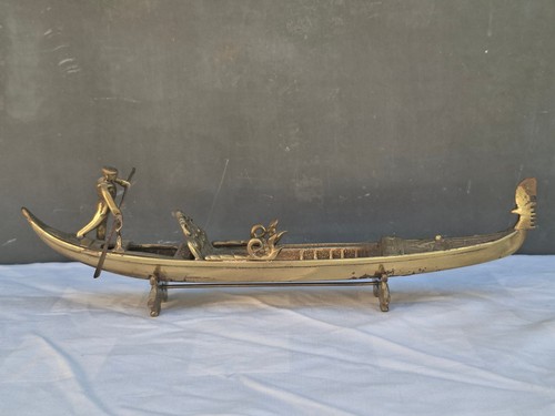 Ancienne pirogue laiton - ancienne, en