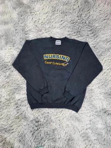 Sweat crewneck noir brodé