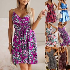 Robe D'été De Plage Style Bohème Pour Femme Mini Robe D'été Extensible À /
