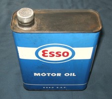 ANCIEN  BIDON  HUILE  ESSO  MOTOR  OIL