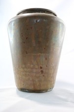 Vase ancien en Cuivre pur Nickel Chrome marque ETS BAUMLIN Modèle déposé