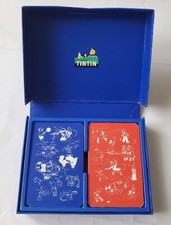 COFFRET 2 JEUX DE 54CARTES COLLECTION EN VOITURE TINTIN HERGE/MOULINSART ATLAS