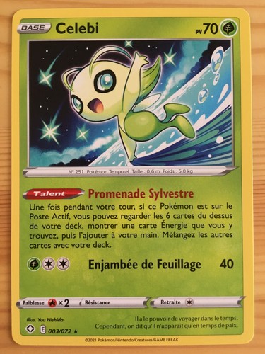 Carte pokémon rare celebi - pokémon,