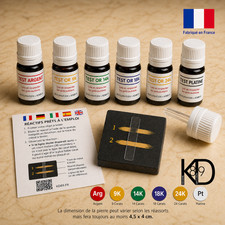 Kit testeur or réactif acide