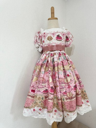 Kids lolita dress pink - pink, sweets