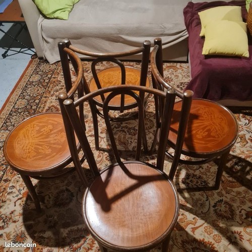 Lot chaises bistrot motif - 4,