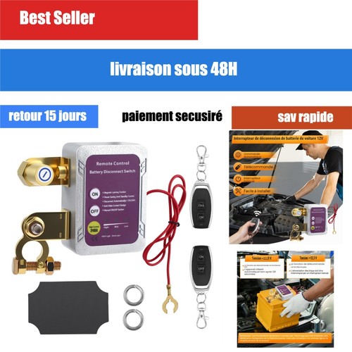 Coupe circuit batterie 12v - coupe-circuit,