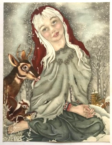 Illustration après une - d'après,