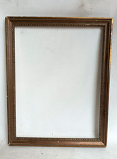 Cadre en bois et stucs perlés et dorés XXe siècle - Style Louis XVI - 34 x 26 cm